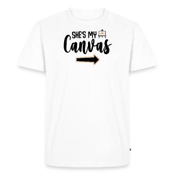 My Canvas My Color - Couple Matching - Men's Premium Organic T-Shirt - white - Front - Nico (187cm)