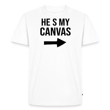 My Canvas My Color - Couple Matching - Men's Premium Organic T-Shirt - white - Front - Nico (187cm)