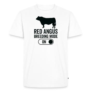 Mode d’élevage des vaches activé - Red Angus - T-shirt Premium bio Homme - blanc - Devant - Nico (187cm)