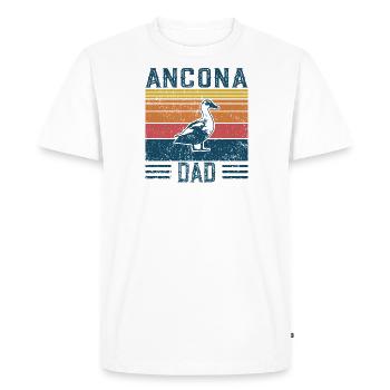 Entendad - Vintage Ancona - Men's Premium Organic T-Shirt - white - Front - Nico (187cm)