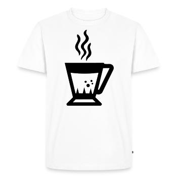 cup of coffee - Men's Premium Organic T-Shirt - white - Front - Nico (187cm)