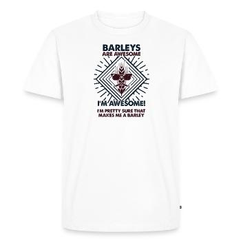 Les orges sont excellentes - Mama Dad - T-shirt Premium bio Homme - blanc - Devant - Nico (187cm)