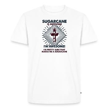 La canne à sucre est excellente - Maman Papa - T-shirt Premium bio Homme - blanc - Devant - Nico (187cm)