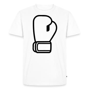 gant de boxe - T-shirt Premium bio Homme - blanc - Devant - Nico (187cm)