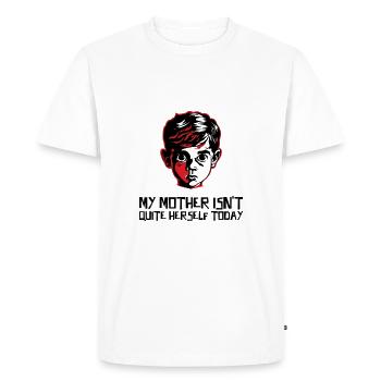 Ma mère n’est pas tout à fait elle-même aujourd’hui Version 3 - T-shirt Premium bio Homme - blanc - Devant - Nico (187cm)