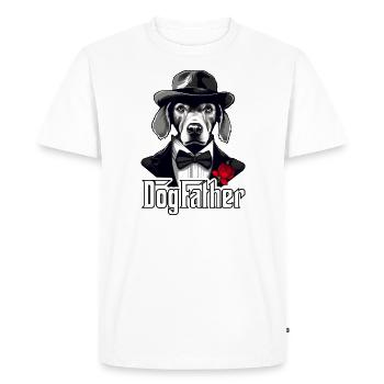 Dog Father, Mafia, Labrador, Dog Father - Men's Premium Organic T-Shirt - white - Front - Nico (187cm)