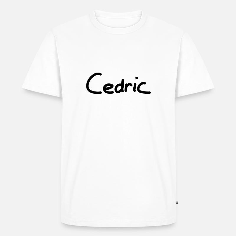 Cedric - Männer Premium Bio T-Shirt - Weiß