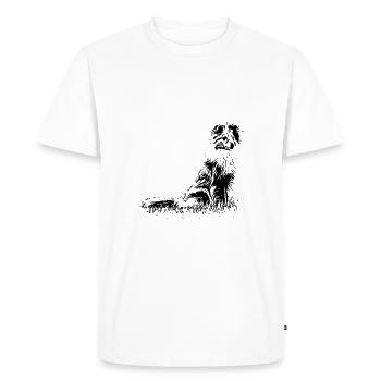 Chiens Sheltie - T-shirt Premium bio Homme - blanc - Devant - Nico (187cm)