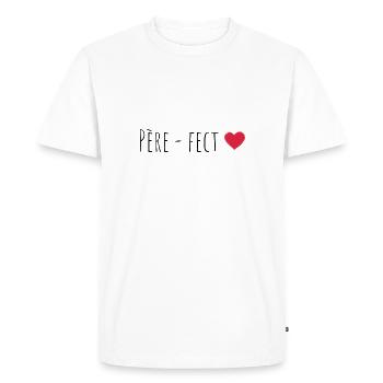 Père - Fect - T-shirt Premium bio Homme - blanc - Devant - Nico (187cm)