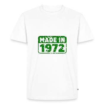 Made in 1972 b - T-shirt Premium bio Homme - blanc - Devant - Nico (187cm)