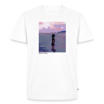 Soirées d’été au bord de la mer - T-shirt Premium bio Homme - blanc - Devant - Nico (187cm)