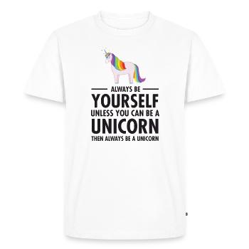 Always Be Yourself - Unless You Can Be A Unicorn.. - T-shirt Premium bio Homme - blanc - Devant - Nico (187cm)