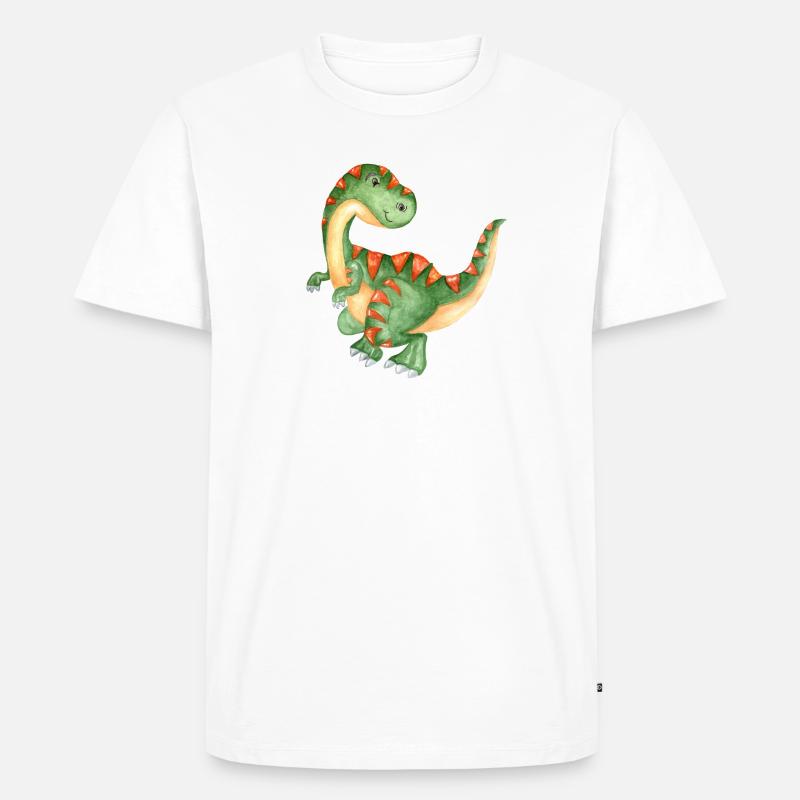 Dinosaurier - Männer Premium Bio T-Shirt - Weiß