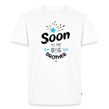 Soon to be big brother - T-shirt Premium bio Homme - blanc - Devant - Nico (187cm)