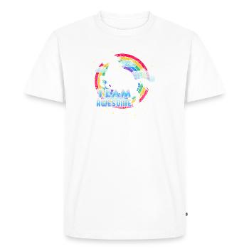 Licorne (Team Awesome) - T-shirt Premium bio Homme - blanc - Devant - Nico (187cm)