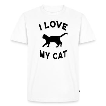 Chat Chats Chat Ami Chat Dame ChatOn - T-shirt Premium bio Homme - blanc - Devant - Nico (187cm)