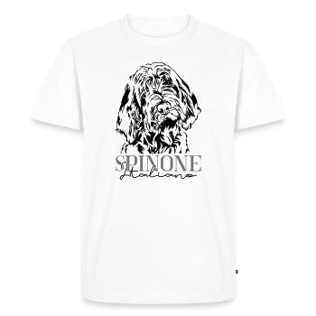 SPINONE ITALIANO portrait de chien Wilsigns chien chiens - T-shirt Premium bio Homme - blanc - Devant - Nico (187cm)