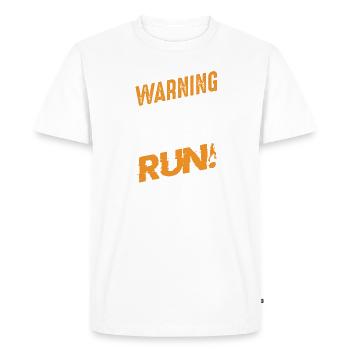 Avertissement Official Teenager Run Youth B-Day - T-shirt Premium bio Homme - blanc - Devant - Nico (187cm)
