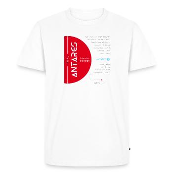 Antares - Men's Premium Organic T-Shirt - white - Front - Nico (187cm)