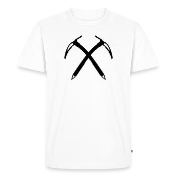 Piolet croisé Dark - T-shirt Premium bio Homme - blanc - Devant - Nico (187cm)
