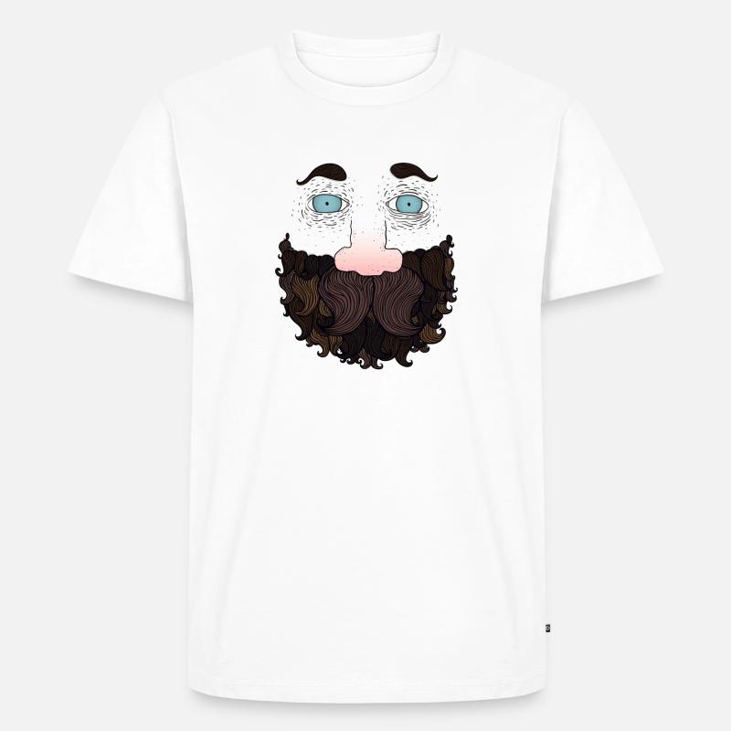 Beard Kerl - Männer Premium Bio T-Shirt - Weiß