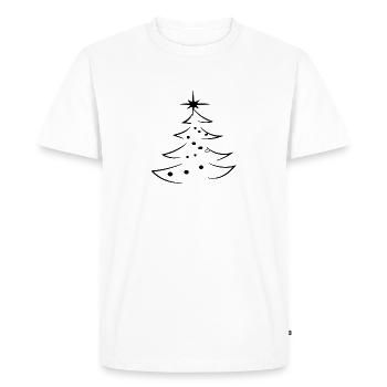 Arbre de Noël avec décoration cadeau de noël - T-shirt Premium bio Homme - blanc - Devant - Nico (187cm)