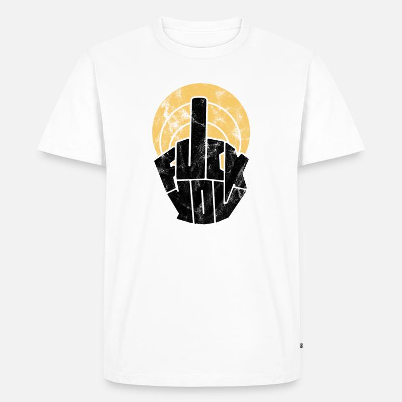 Fick dich - Männer Premium Bio T-Shirt - Weiß