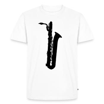 saxophone brass instrument music - T-shirt Premium bio Homme - blanc - Devant - Nico (187cm)
