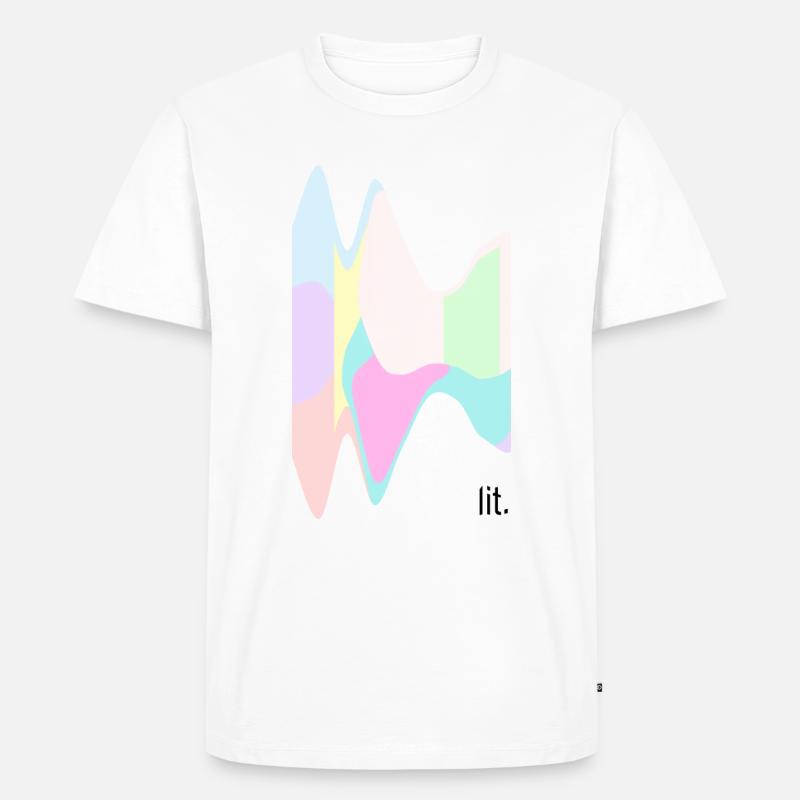 lit. motiv bunt - Männer Premium Bio T-Shirt - Weiß