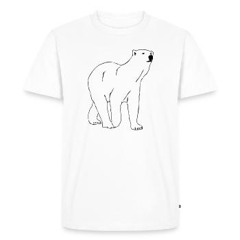 Ours polaire - ours polaire - arctique - T-shirt Premium bio Homme - blanc - Devant - Nico (187cm)