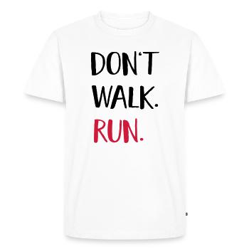 courir - T-shirt Premium bio Homme - blanc - Devant - Nico (187cm)