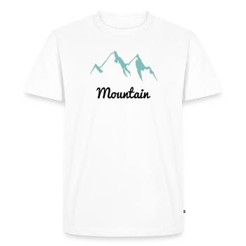 Mountain mountain landscape gift idea sport - Men's Premium Organic T-Shirt - white - Front - Nico (187cm)
