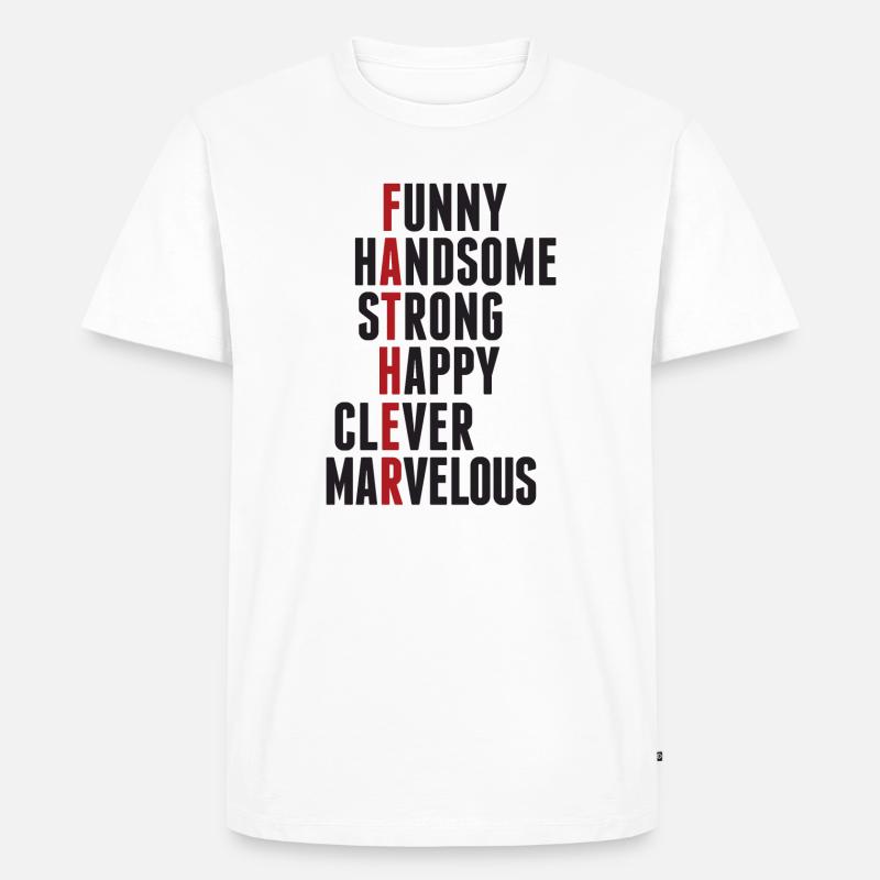 Bester Vater den es gib - Männer Premium Bio T-Shirt - Weiß
