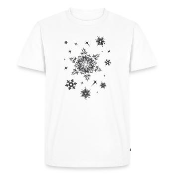 Xmas Stars Ice Crystals Symbol Christmas Snow - Men's Premium Organic T-Shirt - white - Front - Nico (187cm)