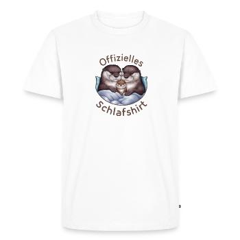 Official Sleep Shirt Otter Family Men Women - Men's Premium Organic T-Shirt - white - Front - Nico (187cm)