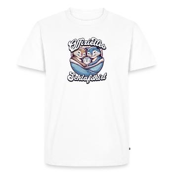 Chemise de nuit officielle Chat Famille Hommes Femmes - T-shirt Premium bio Homme - blanc - Devant - Nico (187cm)