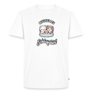 Chemise de nuit officielle Chat Famille Hommes Femmes - T-shirt Premium bio Homme - blanc - Devant - Nico (187cm)