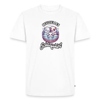 Chemise de nuit officielle Chat Famille Hommes Femmes - T-shirt Premium bio Homme - blanc - Devant - Nico (187cm)
