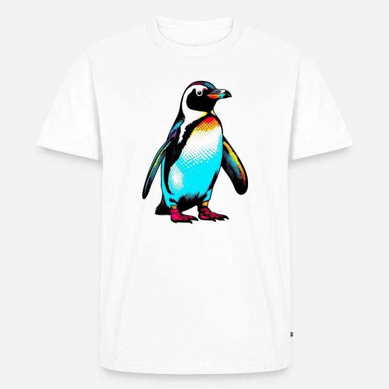 Pinguin - Männer Premium Bio T-Shirt - Weiß