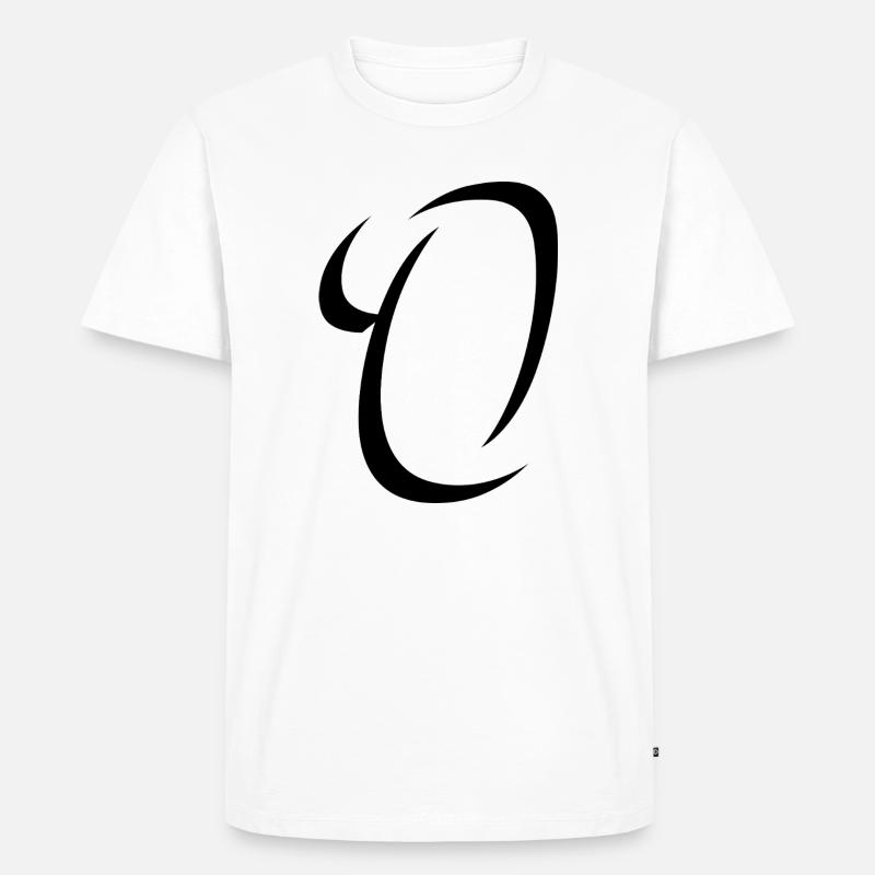 Letter O, Name, der Buchstabe O - Männer Premium Bio T-Shirt - Weiß