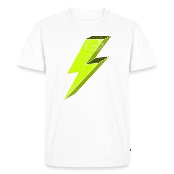 Luminous Electric Flash Illustration 3D - Men's Premium Organic T-Shirt - white - Front - Nico (187cm)