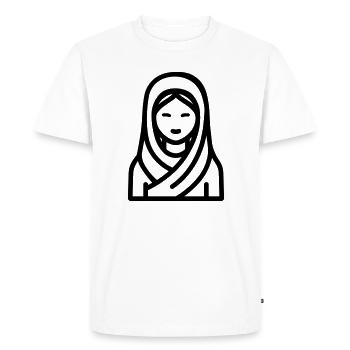 femme musulmane - T-shirt Premium bio Homme - blanc - Devant - Nico (187cm)