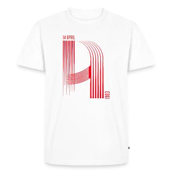 14 April 1903 Aberdeen Founded - Men's Premium Organic T-Shirt - white - Front - Nico (187cm)