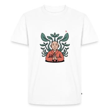 Qigong Tai Chi - Men's Premium Organic T-Shirt - white - Front - Nico (187cm)
