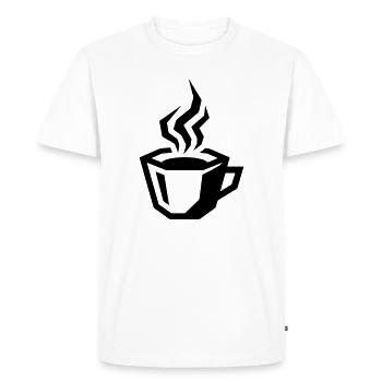 Symbole du café Café - T-shirt Premium bio Homme - blanc - Devant - Nico (187cm)