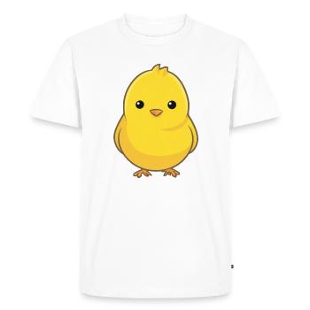Poussin mignon style enfant charmant - T-shirt Premium bio Homme - blanc - Devant - Nico (187cm)