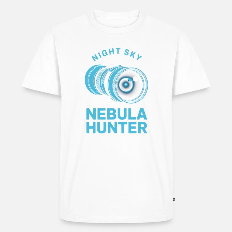Nebula Hunter Nachthimmel - Männer Premium Bio T-Shirt - Weiß