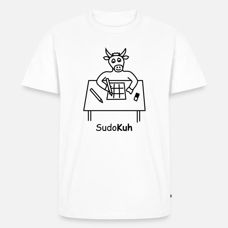 Sudo-Kuh - Männer Premium Bio T-Shirt - Weiß