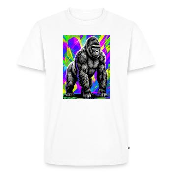 gorille - T-shirt Premium bio Homme - blanc - Devant - Nico (187cm)