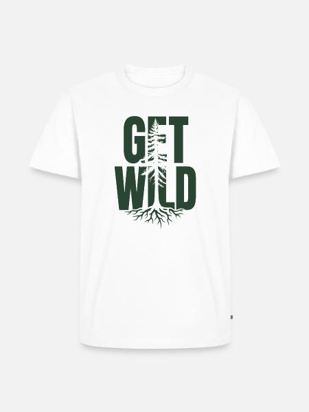 Outdoor-Abenteuer – Werde wild - Männer Premium Bio T-Shirt - Weiß